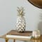 Silver Polystone Traditional Decorative Pineapple, 14" x 6" x 6"